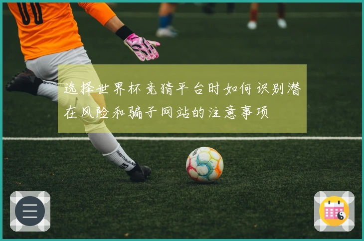 选择世界杯竞猜平台时如何识别潜在风险和骗子网站的注意事项